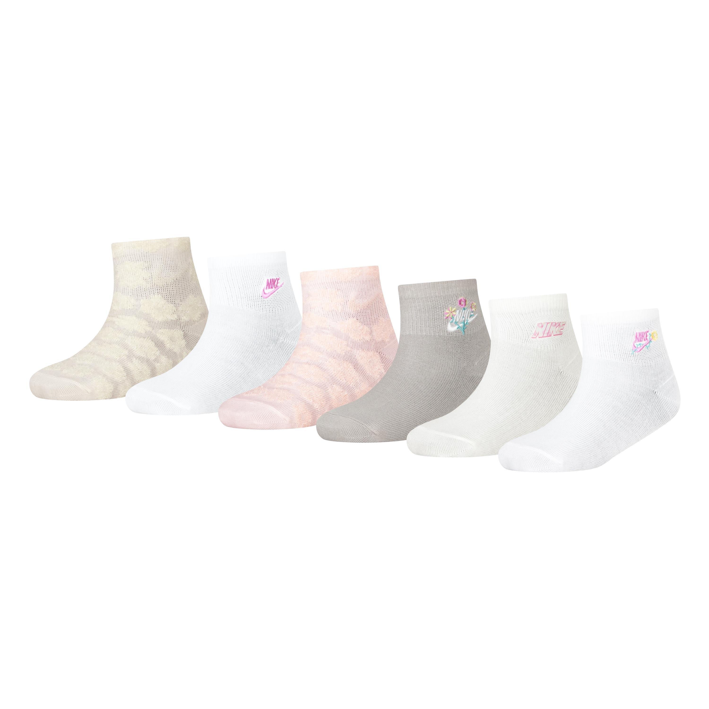 Nike Infant Girls' Floral 6-Pack Ankle Socks - Multi-Color